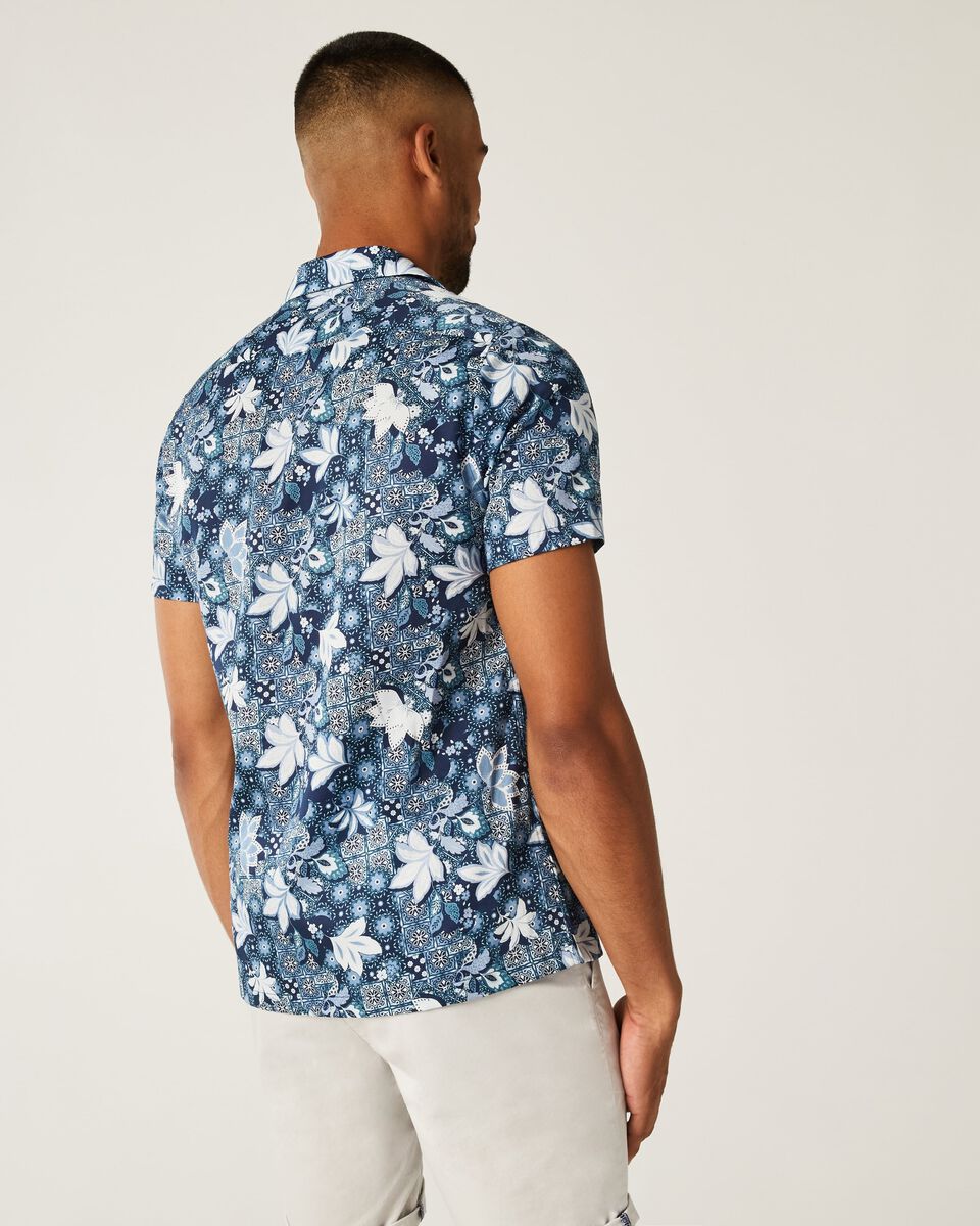 Mens Navy/Blue Short Sleeve Shirt